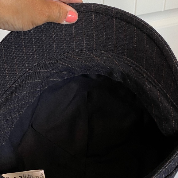 Stylish Pin Stripe GAP Bakers Boy Hat With Bow - Picture 7 of 10